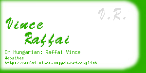 vince raffai business card